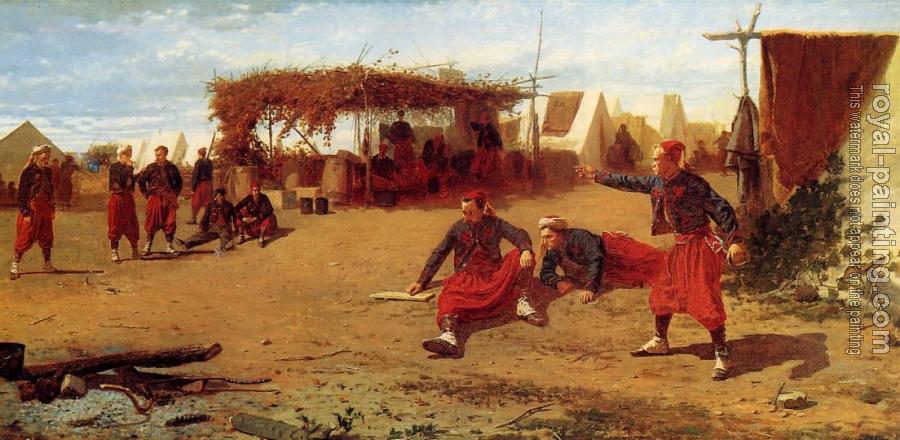 Winslow Homer : Pitching Horseshoes or Quoit Players